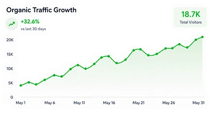 +600 Organic Users to 5 Different Pages