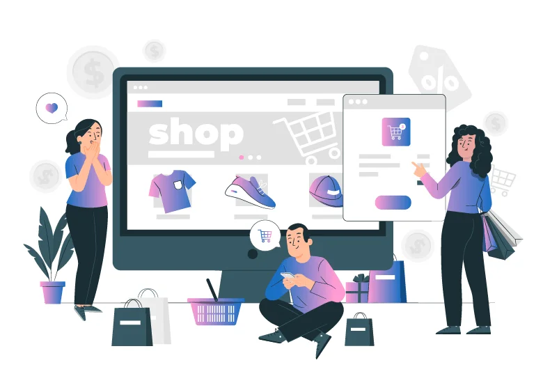 clear visual hierarchy for an online store