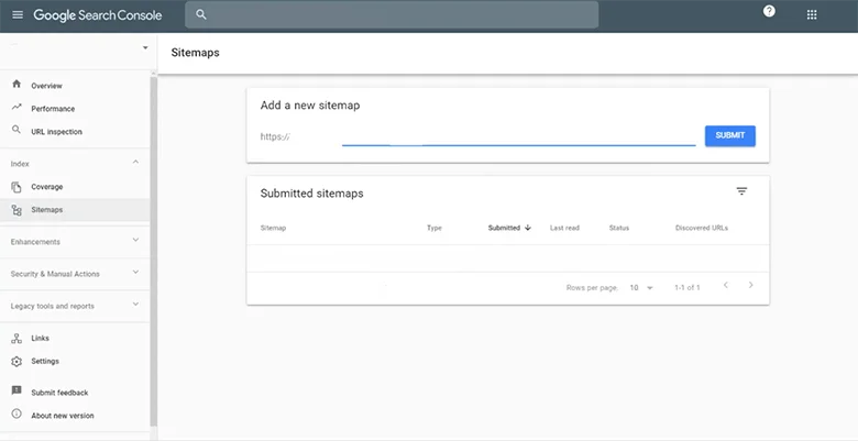 How to add a sitemap in Google Search Console