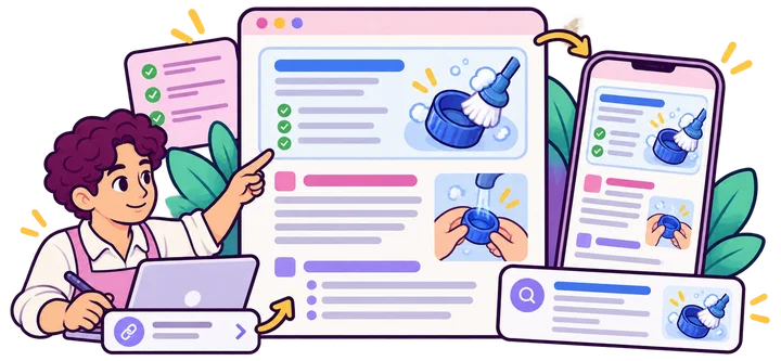 Improving a clear answer, coherent page structure and mobile usability