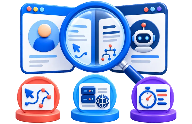 Comparing real users and bot traffic with multiple signals