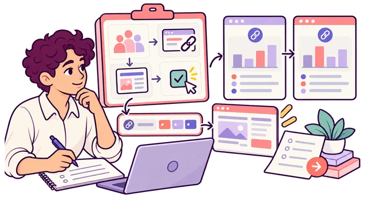 A referral campaign test defines the audience, landing page, tracking, and qualified outcome before comparing results with a baseline.