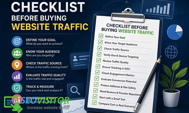Checklist Before Buying Website Traffic: What to Check Before You Pay