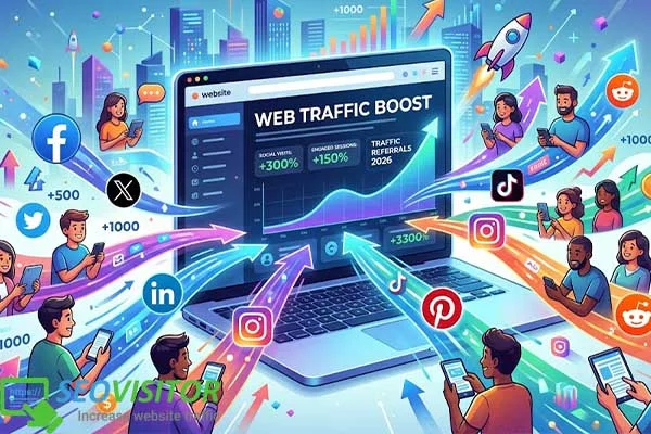 how to boost web traffic using social media