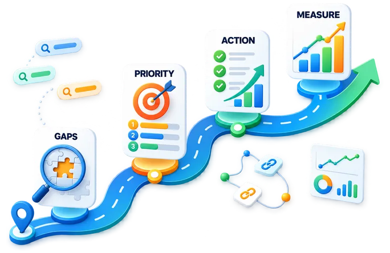 - SEO competitor analysis roadmap from gaps to prioritized action and measurement