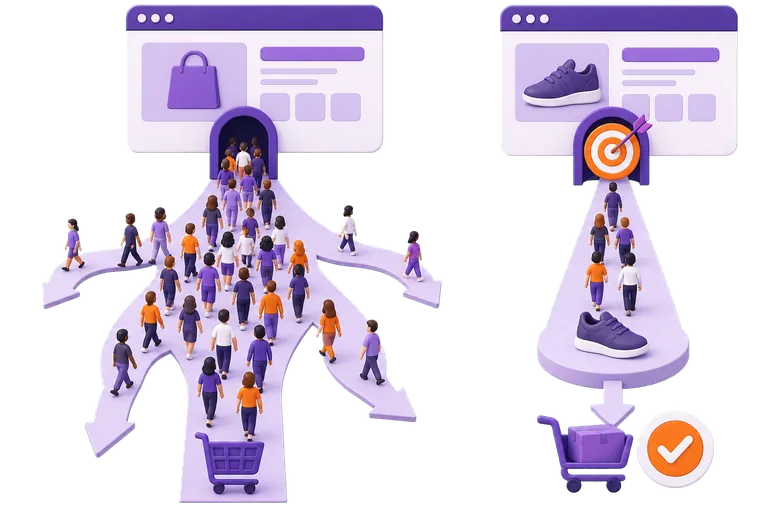 Qualified versus unqualified website traffic