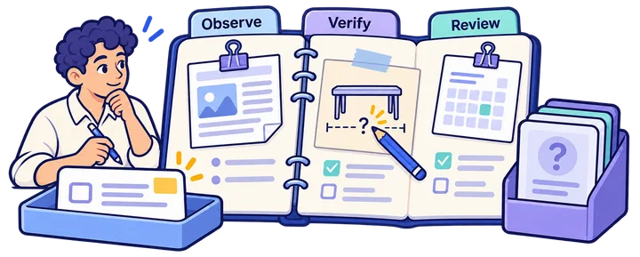 Small researcher translating a documented competitor observation into a verified page change and a defined review.
