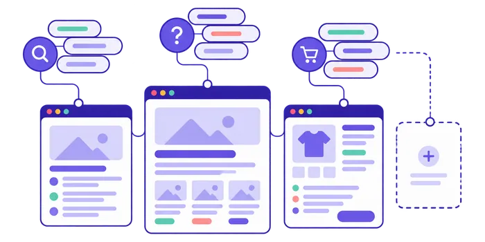 Mapping search-intent keyword groups to guides, product pages, and a possible content gap