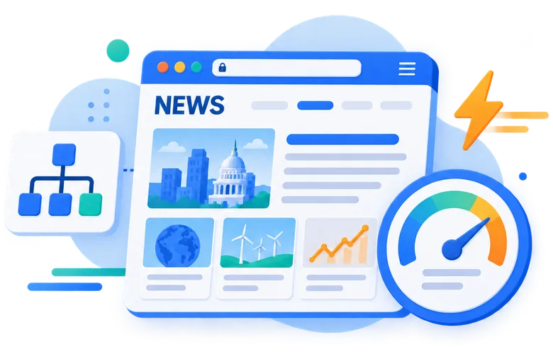 Technical SEO for news website performance and site architecture