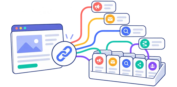 Traffic from search, email, advertising, and social sources is organized into reporting categories