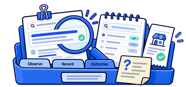 Dated search-result observation kept alongside query-page evidence and separate on-site outcomes.
