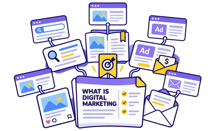 Search, content, advertising, social and email have different roles within one digital marketing plan.