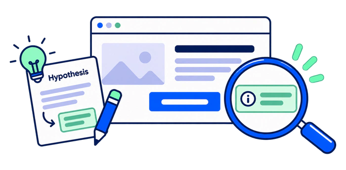 Turning a landing-page information gap into a testable A/B hypothesis