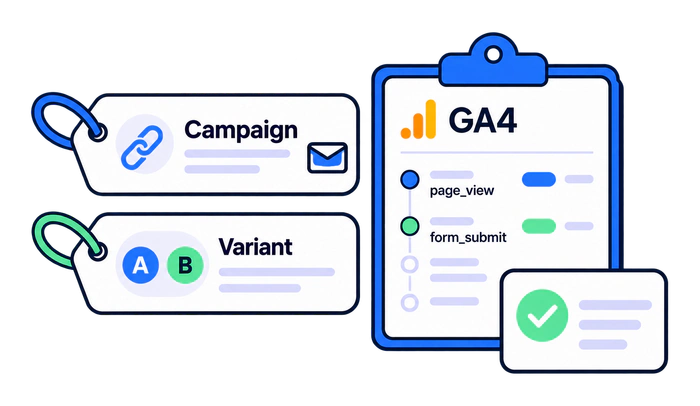 Keeping campaign tags and page variants separate in GA4 event measurement