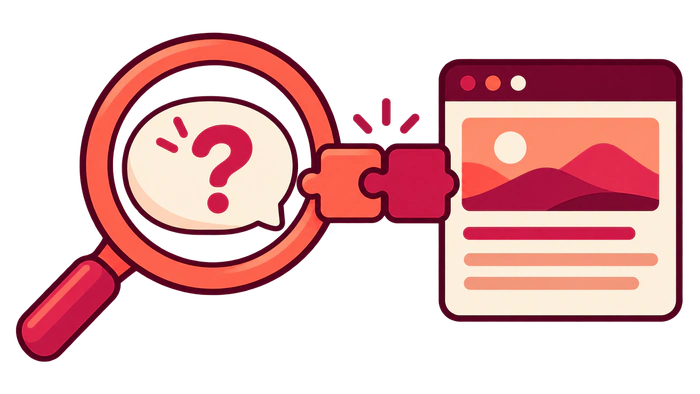 Matching a searcher's question with the content of an indexed page