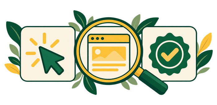 Distinguishing a search click, a measured website visit, and a validated customer outcome