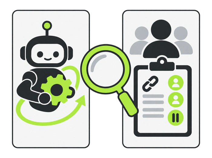 Comparing automated bot visits with a managed traffic campaign and its audience controls